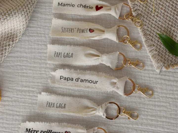 Porte clef famille avec texte pour grand père, grand mère, papa ou maman. Idée cadeau petit budget, pas cher.